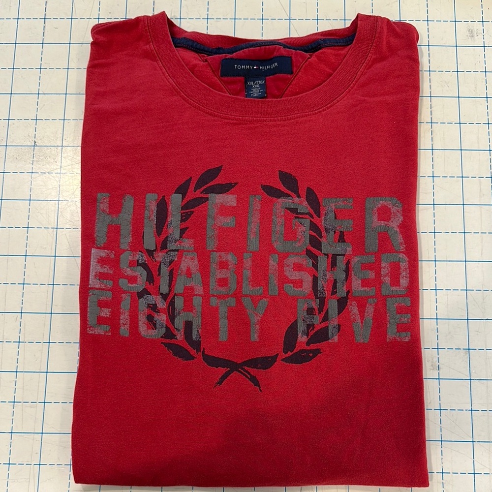Tommy Hilfiger Red Men's Shirt XXL